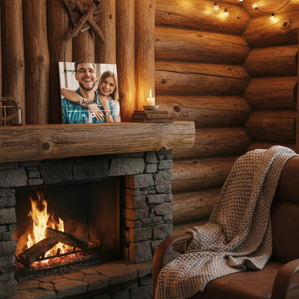 Gepersonaliseerd tegeltje met foto & Spotify liedje – Jullie moment vastgelegd