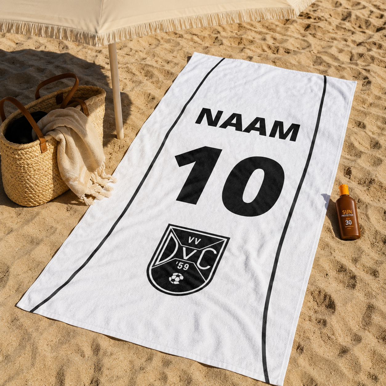 Handdoek DVC - Naam - Nummer