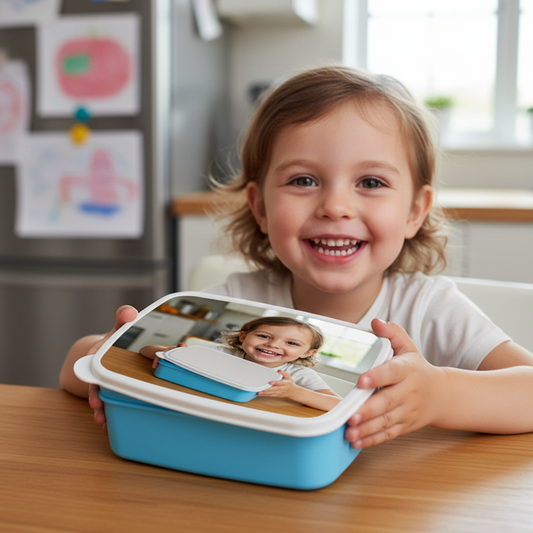 Broodtrommel met foto & koekblik met foto personaliseren