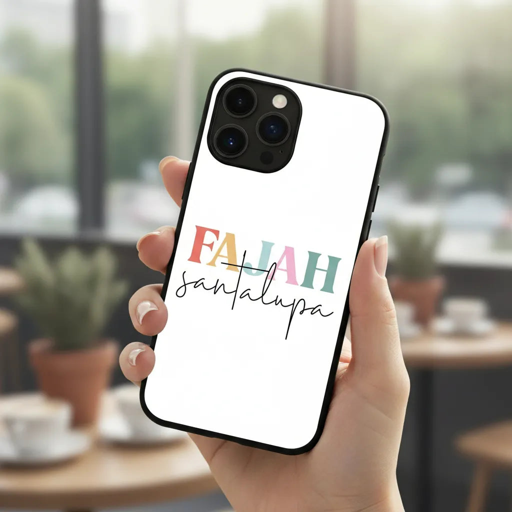 Telefoonhoesje met naam voor iPhone en Samsung