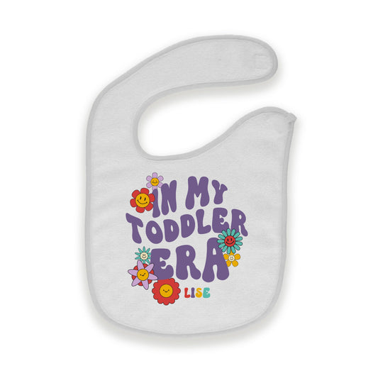 Slabbetje met naam en fase van kind - Hippie design