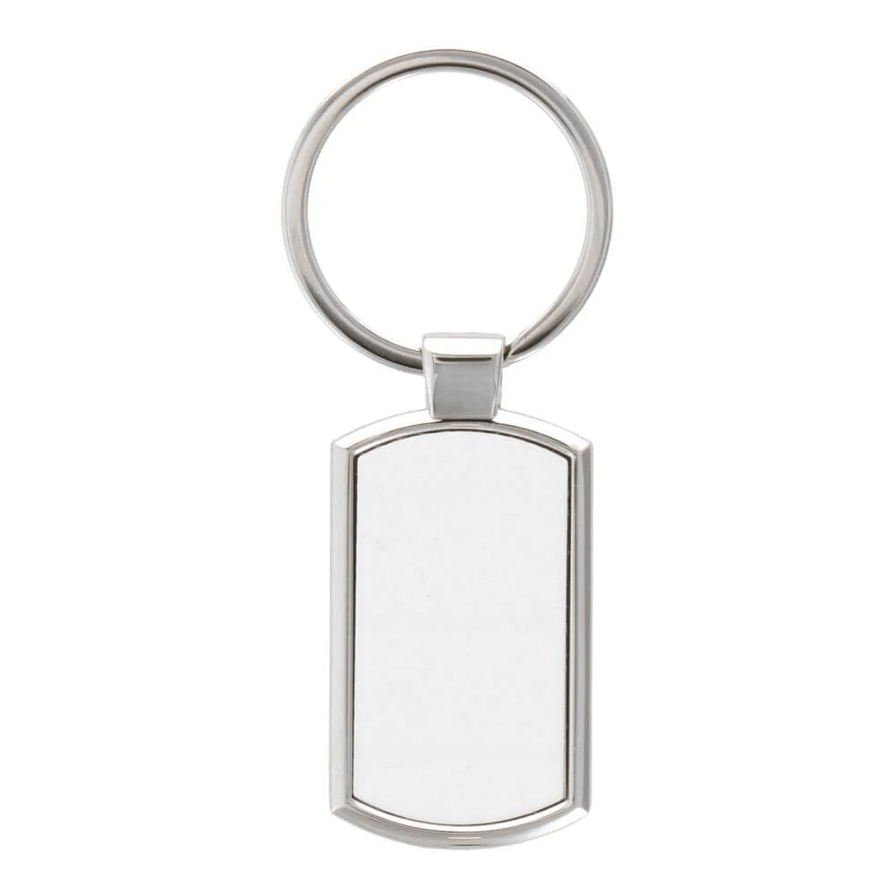 Aluminium sleutelhanger met foto - rechthoek