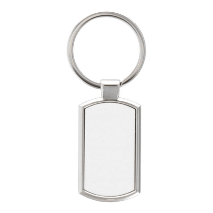 Aluminium sleutelhanger met foto - rechthoek