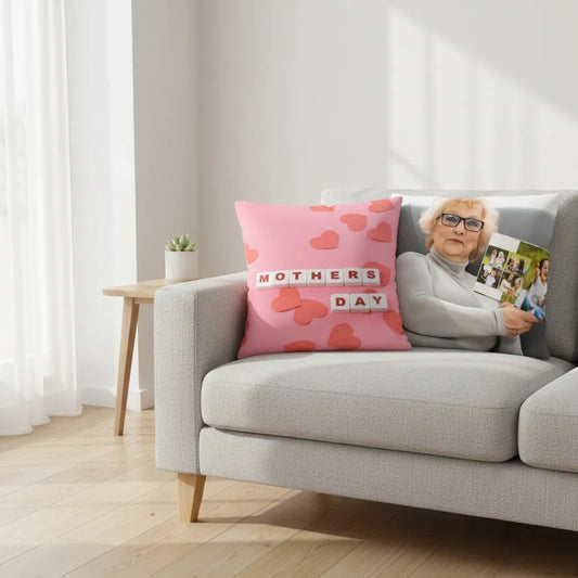 Gepersonaliseerd kussen met jouw eigen foto - 40x40cm