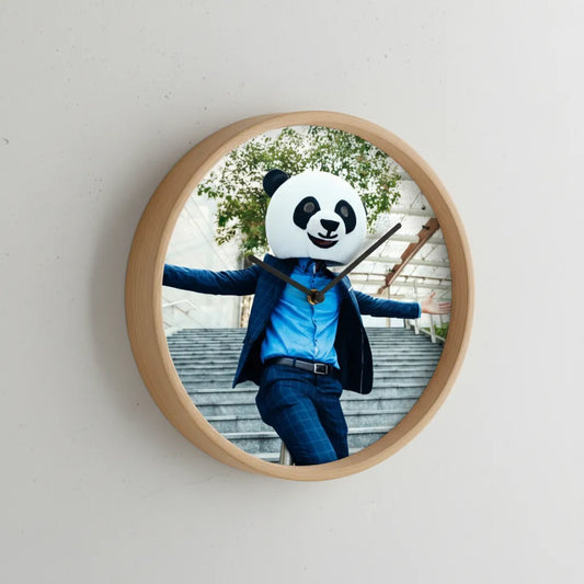 Houten wandklok met foto - rond - ontwerp zelf