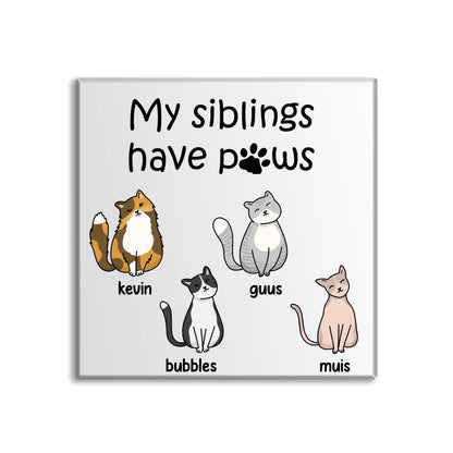 Gepersonaliseerd katten tegeltje