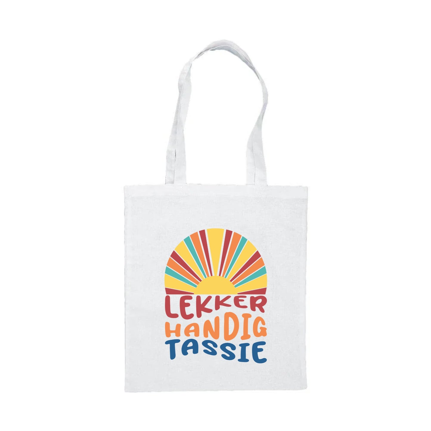 Gepersonaliseerde totebag met tekst 36x41cm - Trendy kleurrijk design