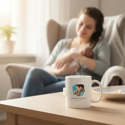 Newborn mok met foto – Naam & geboortedatum