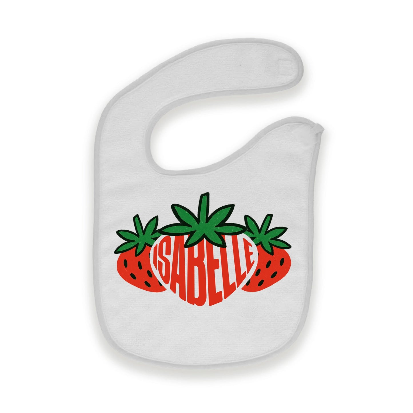 Slabbetje met naam - Gepersonaliseerd - Banaan of Aardbei