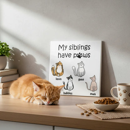 Gepersonaliseerd katten tegeltje