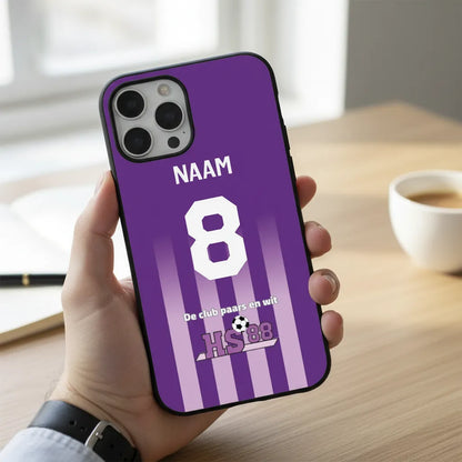 iPhone Telefoonhoesje HS88 - met naam en nummer - hoge kwaliteit.