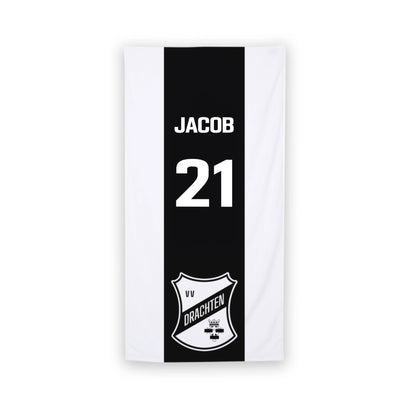 v.v. Drachten handdoek - met je eigen naam en nummer