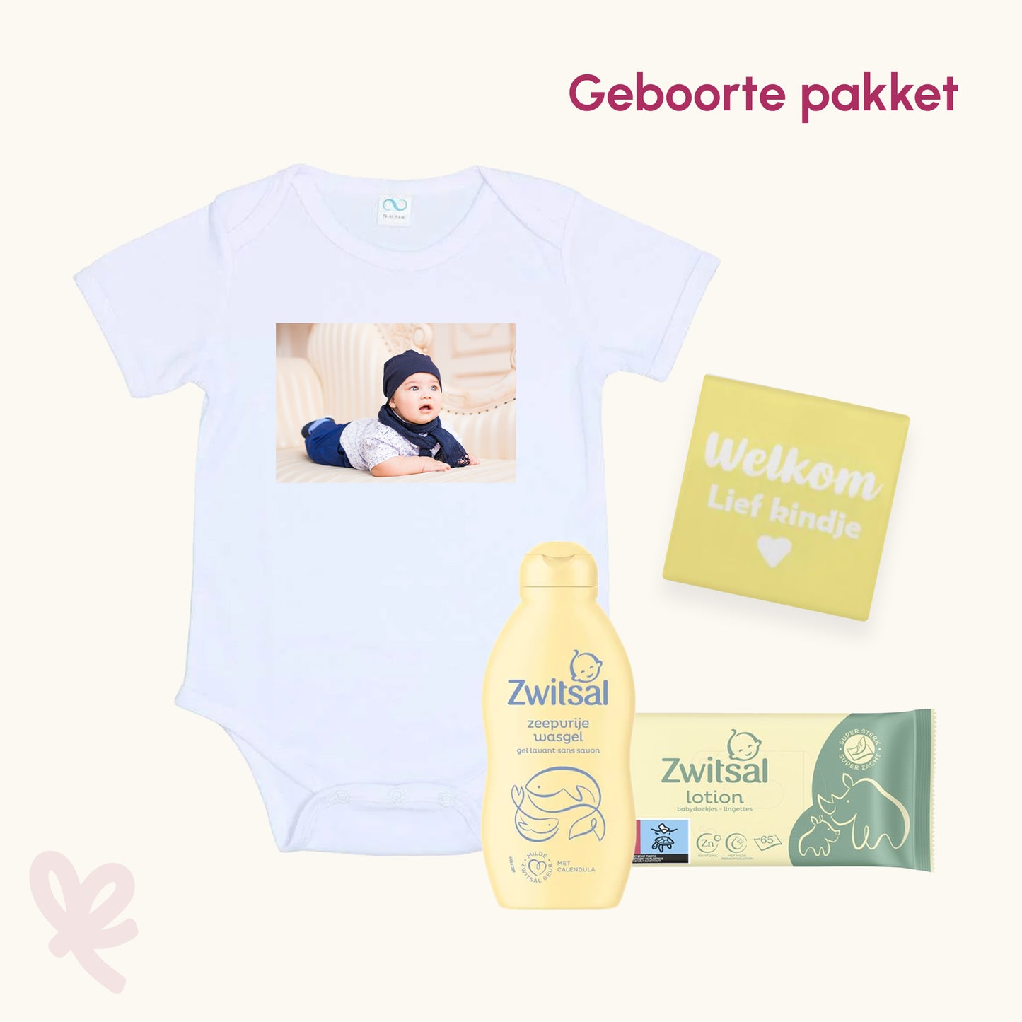 Gepersonaliseerd babycadeaupakket