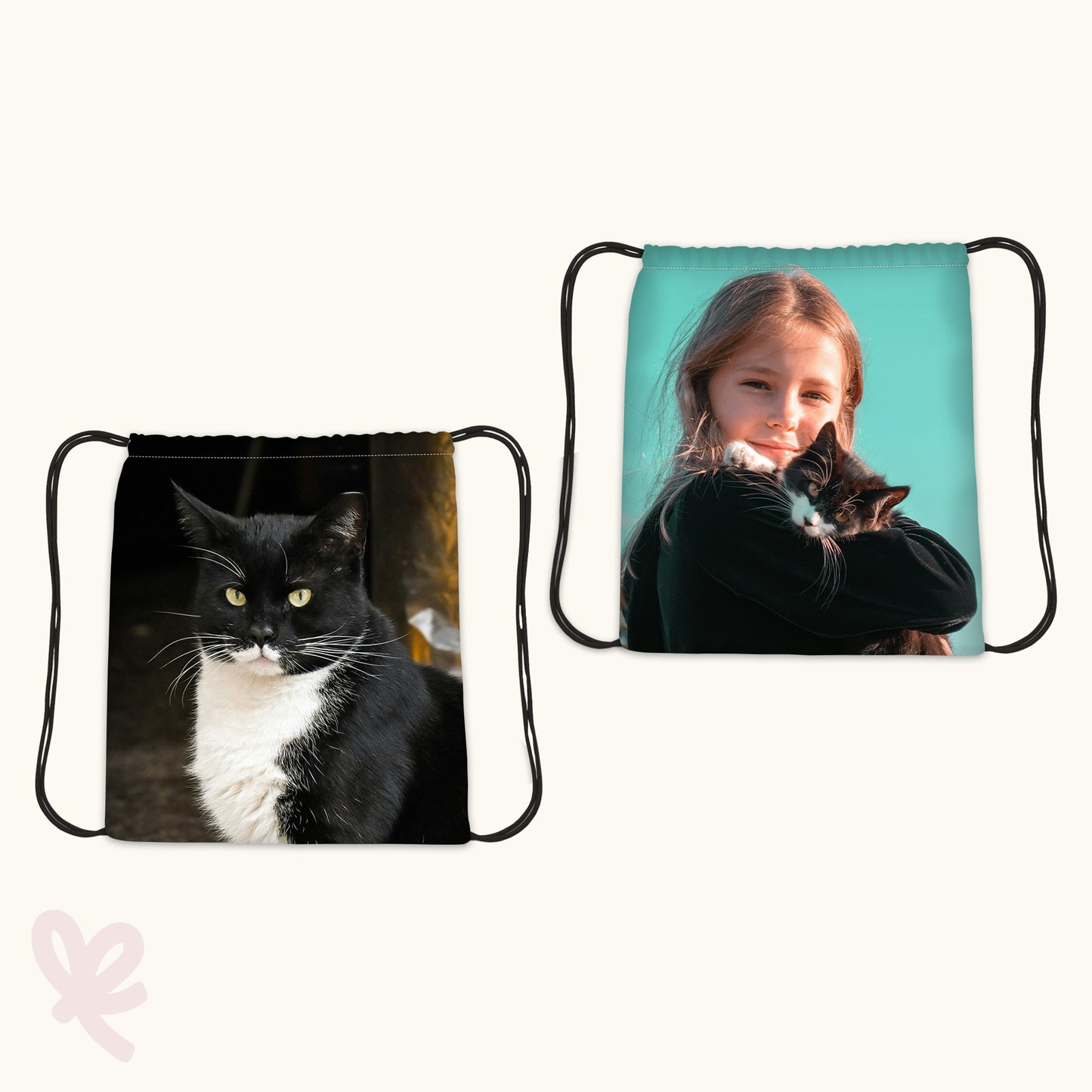 Gepersonaliseerd rugzakje met foto voor- en achterkant