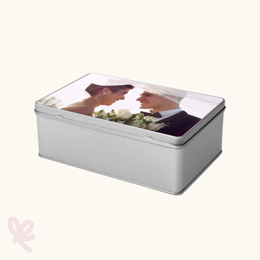 Rechthoekig koekblik met foto