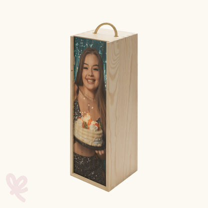 Wijnkist met foto - gepersonaliseerd