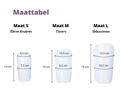 v.v. Glimmen scheenbeschermers - met je eigen naam en nummer - Diverse maten