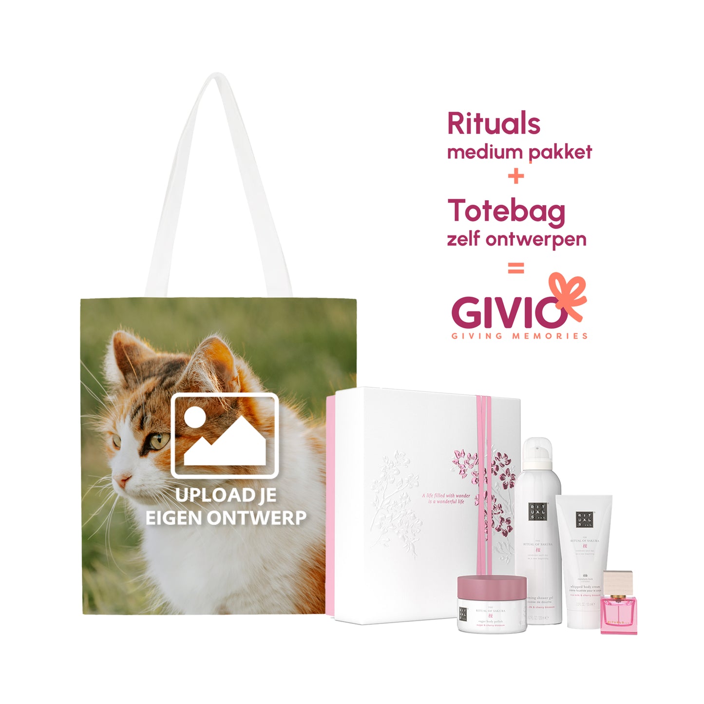 Cadeau pakket voor haar - Totebag + Rituals pakket
