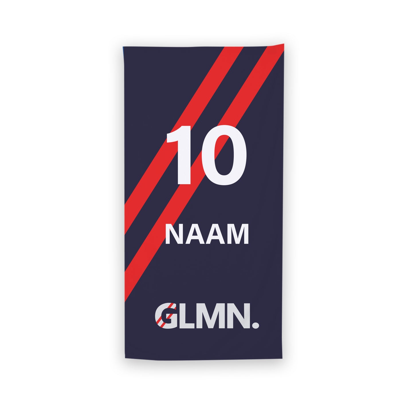 v.v. Glimmen handdoek Large of Extra large - met je eigen naam en nummer