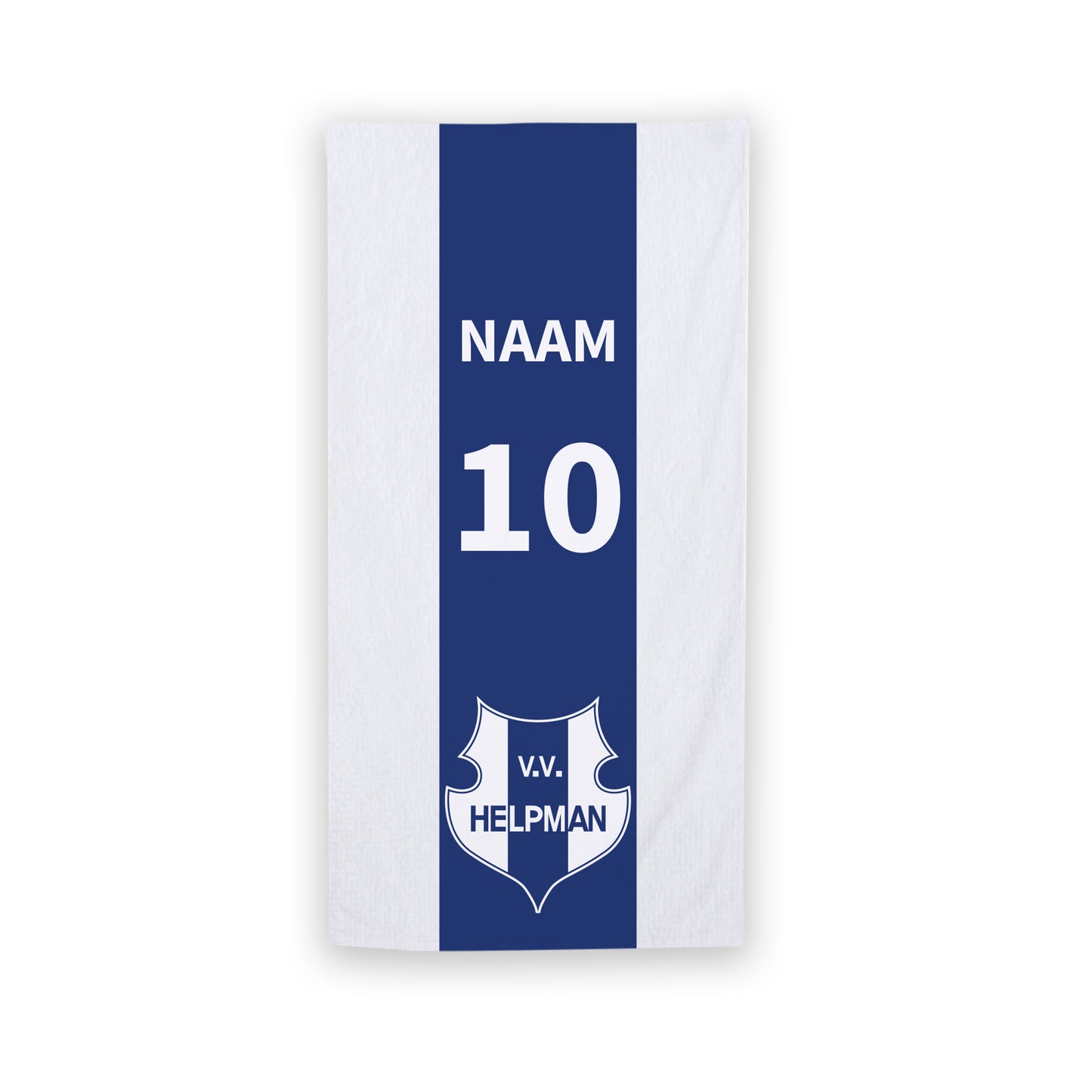 v.v. Helpman handdoek Large of Extra large - met je eigen naam en nummer