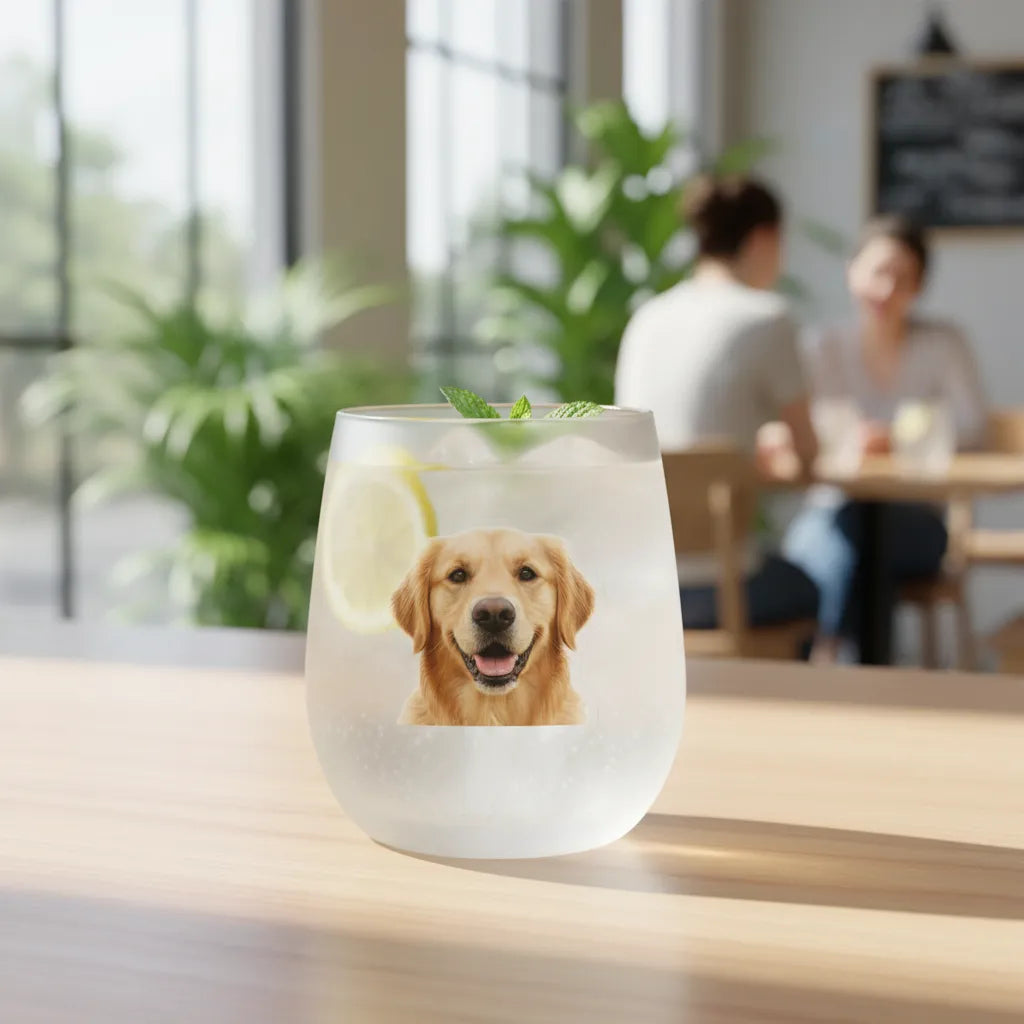 Klein drinkglas met foto - gepersonaliseerd