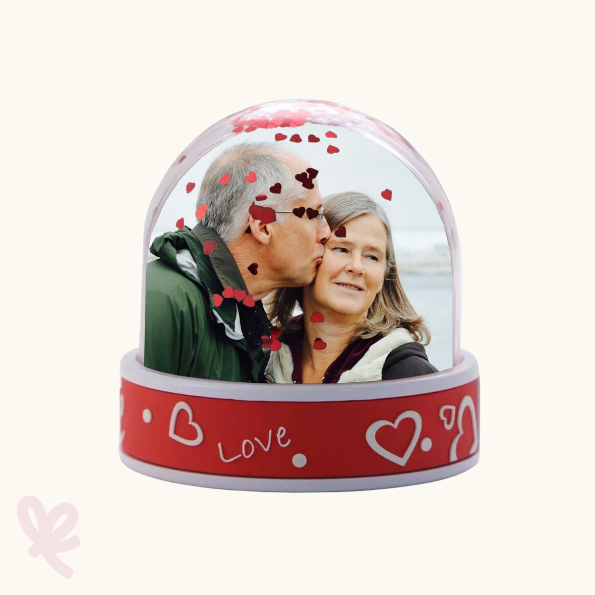 Liefdessneeuwbol met foto