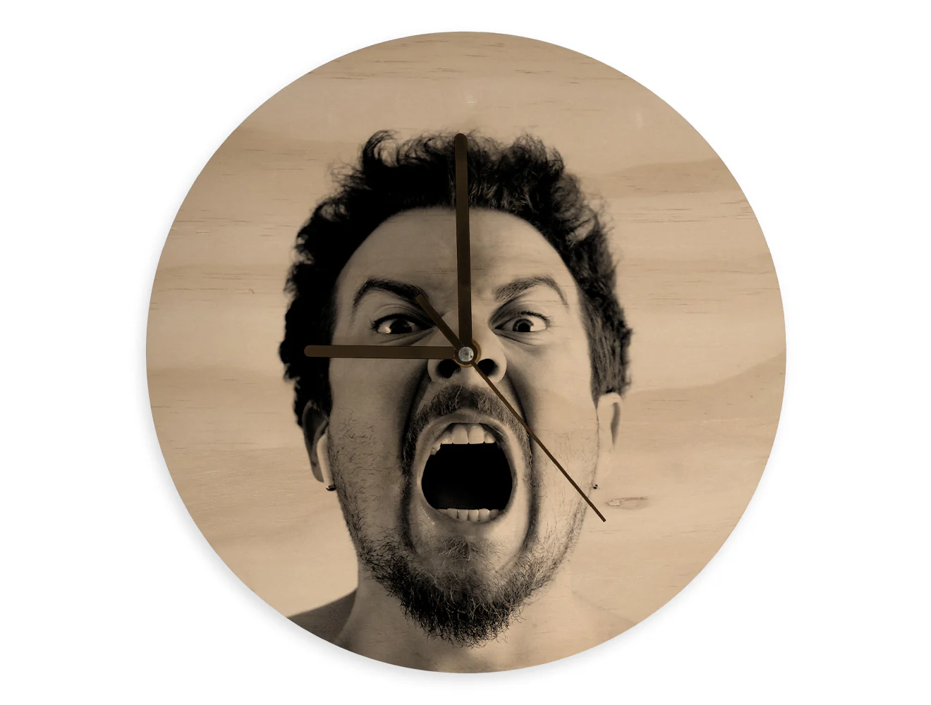 Houten wandklok met foto - rond - ontwerp zelf