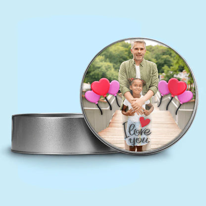 Koekblik met foto - rond - 155x50mm