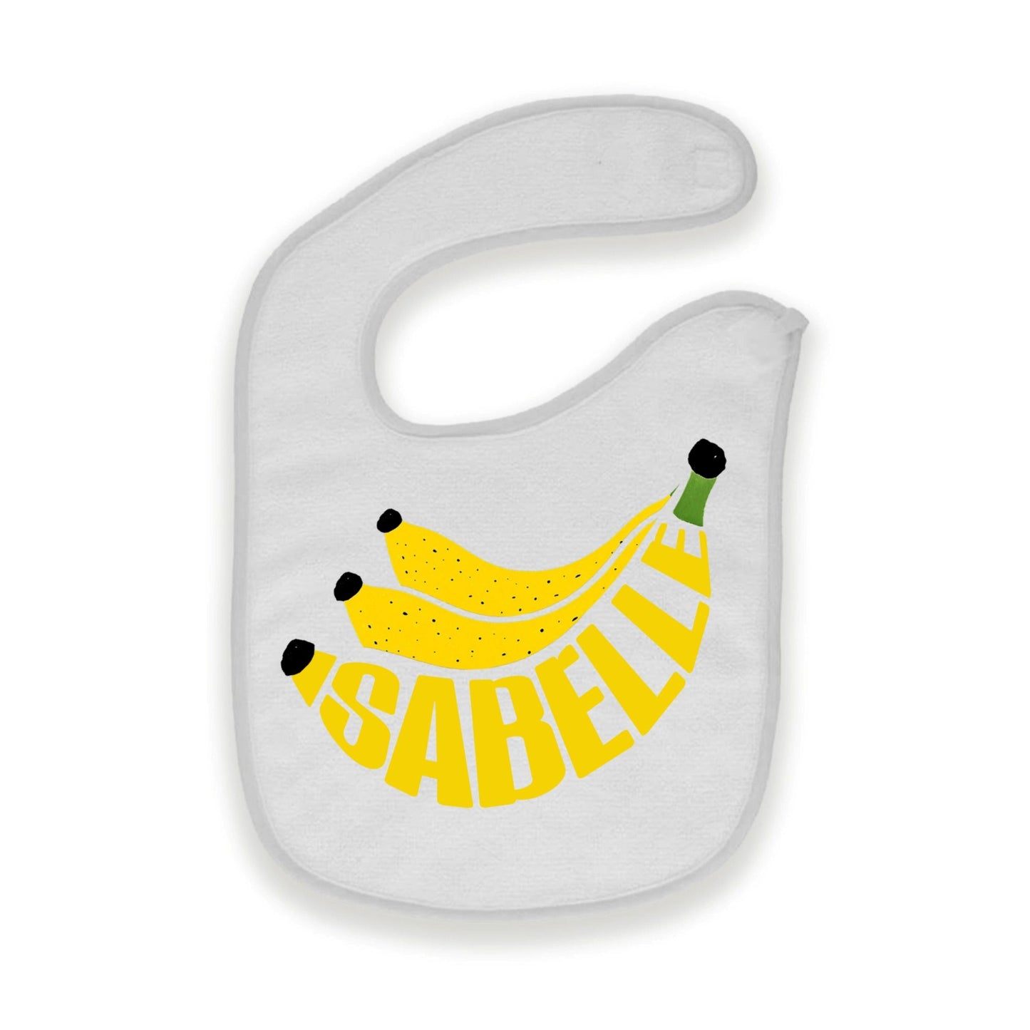 Slabbetje met naam - Gepersonaliseerd - Banaan of Aardbei