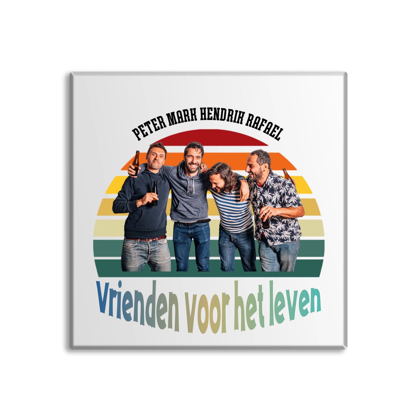 Tegeltje voor vrienden met foto en tekst